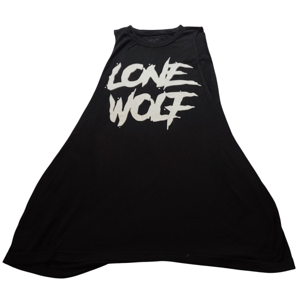 The Drive Clothing Lone Wolf Muscle Tank Top Black Men's 2X Graphic Gym Shirt
